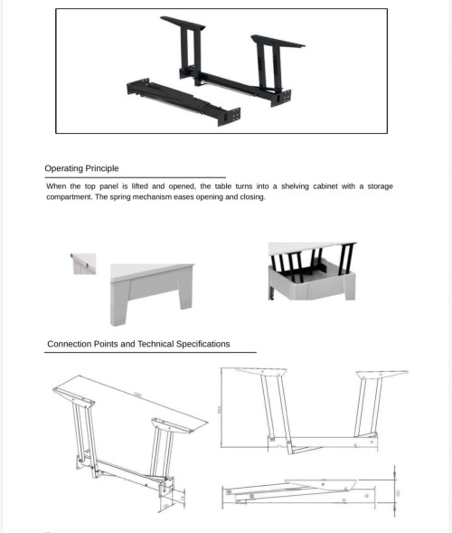 Durable Table Mechanism with Easy Installation for Home and Office