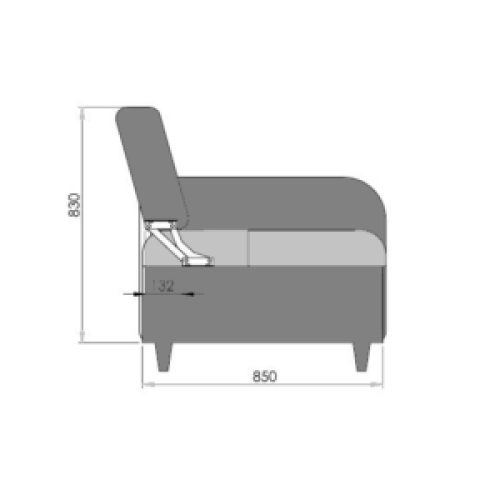 High Quality 22 cm Backrest Mechanism for Comfortable Seating