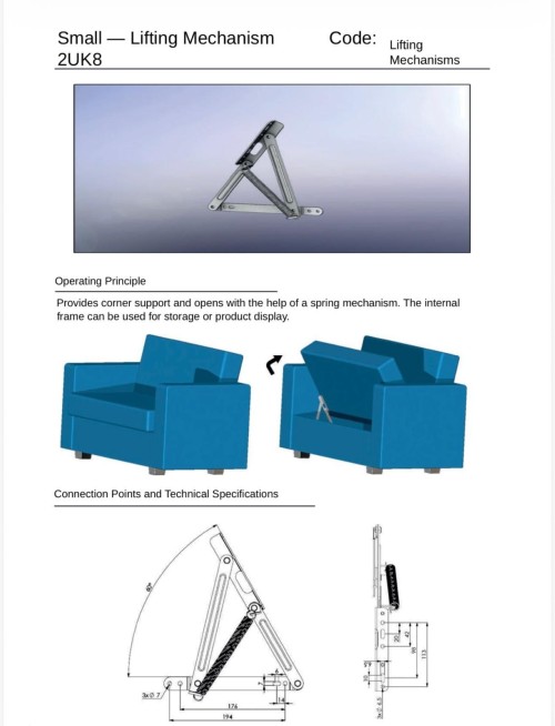 Multi Purpose Small Storage Box Seat Mechanism with Easy Access Storage