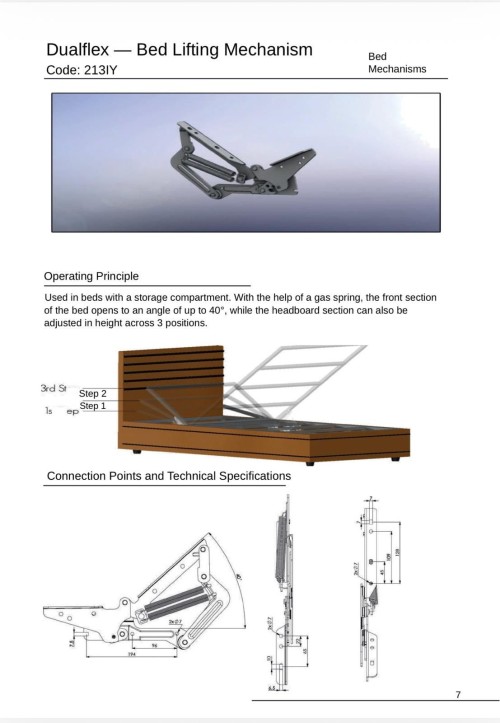 Twin Bed Mechanism for Easy Space Saving and Storage