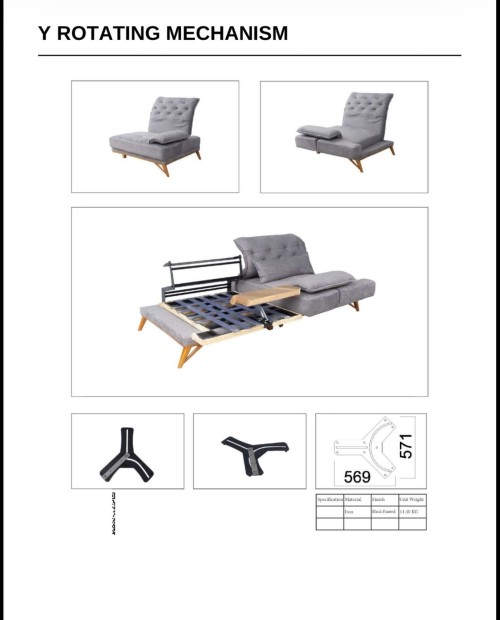 Ergonomic Y Shaped Swivel Seat Mechanism for Enhanced Mobility